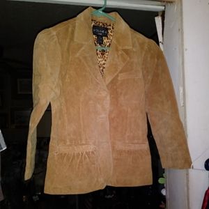 Coldwater Creek Camel Suede Blazer